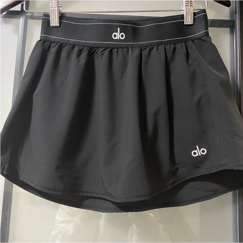 ALO Yoga Black Skater Skirt